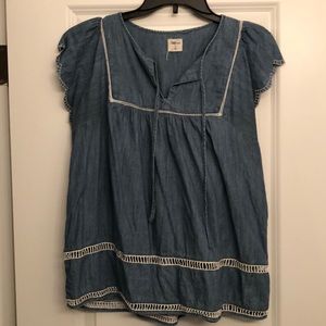 Gap babydoll denim top.